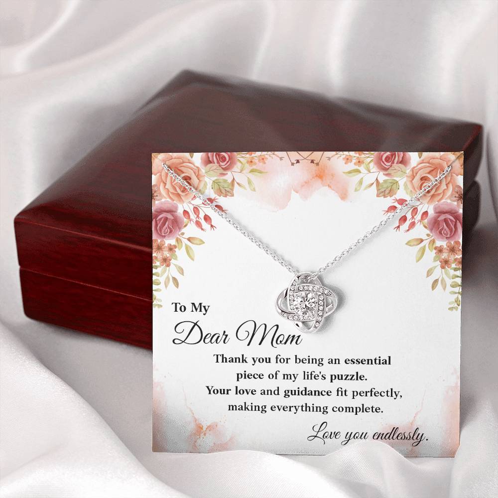 Dear Mom Necklace Gift From Daughter With Message Card