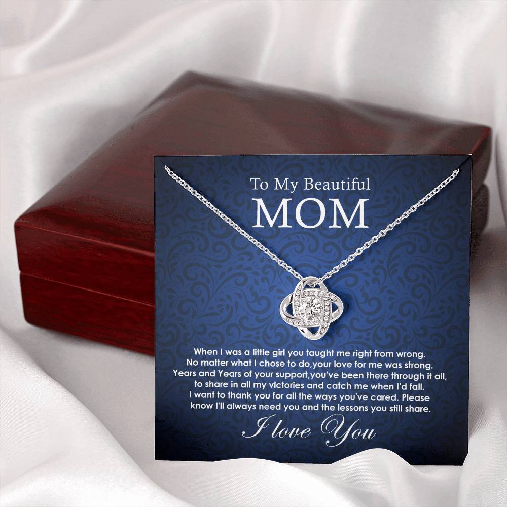 Necklace Gift For Mom From Daughter With Message Card
