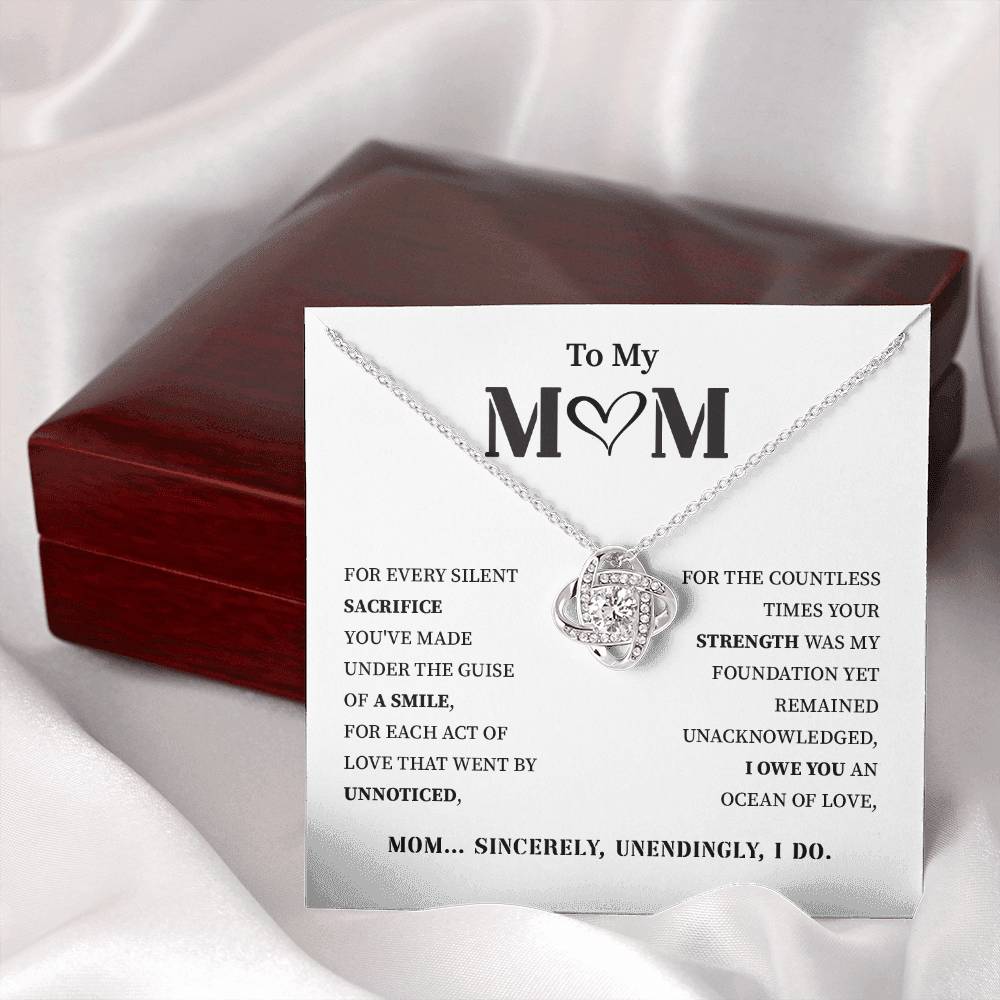 Necklace Gift for Mom with Heartfelt Appreciation Note