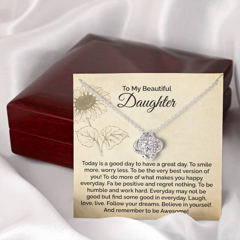 Inspirational Daughter Necklace Gift from Mom or Dad