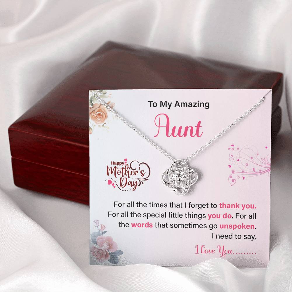 Mother’s Day Gift for Aunt – Love Knot Necklace