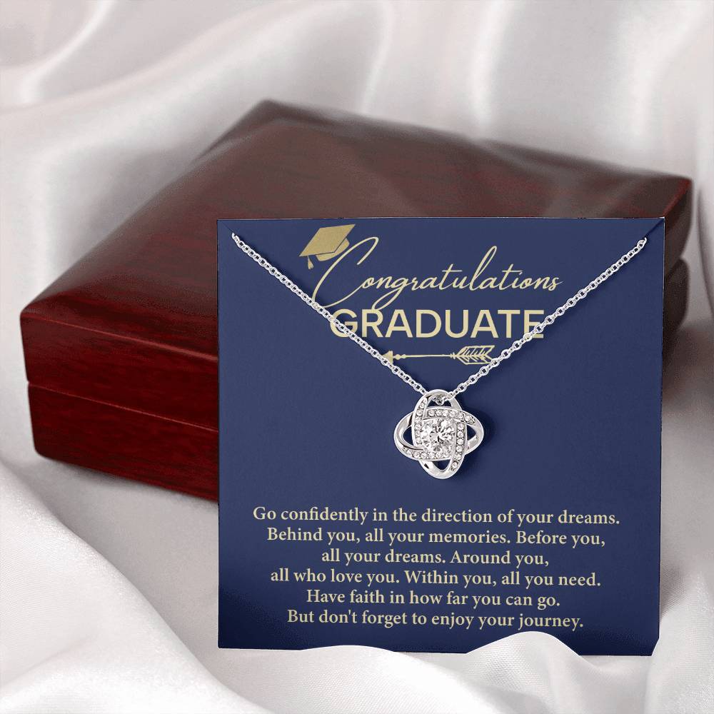 Graduation Necklace Gift For Women With Message Card