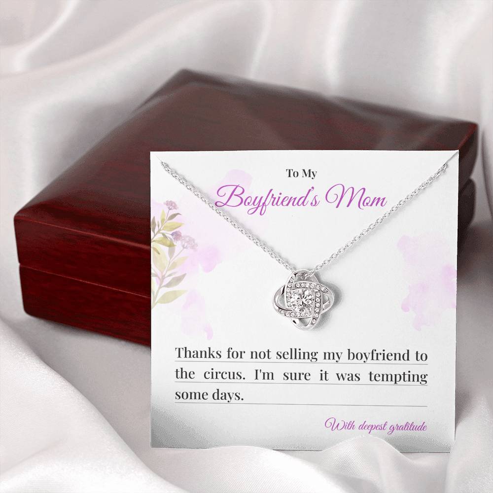 Boyfriend’s Mom Gift Necklace with Message Card