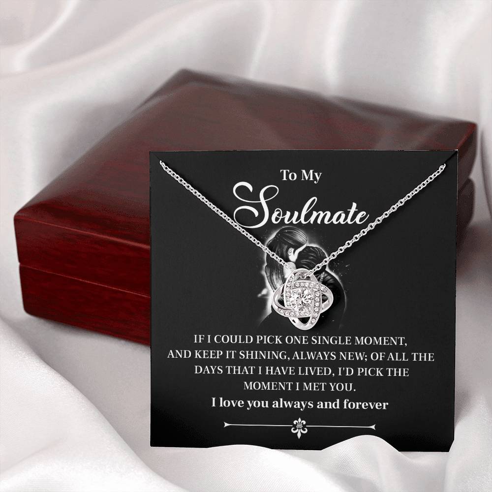 Soulmate Necklace Gift for Her – with Message Card