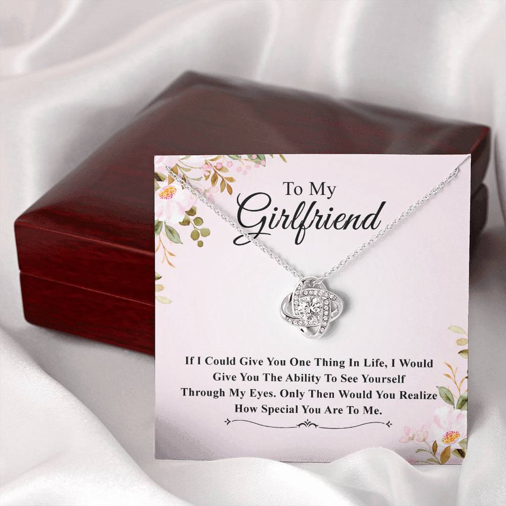 Girlfriend Necklace Gift with Emotional Eyes Message