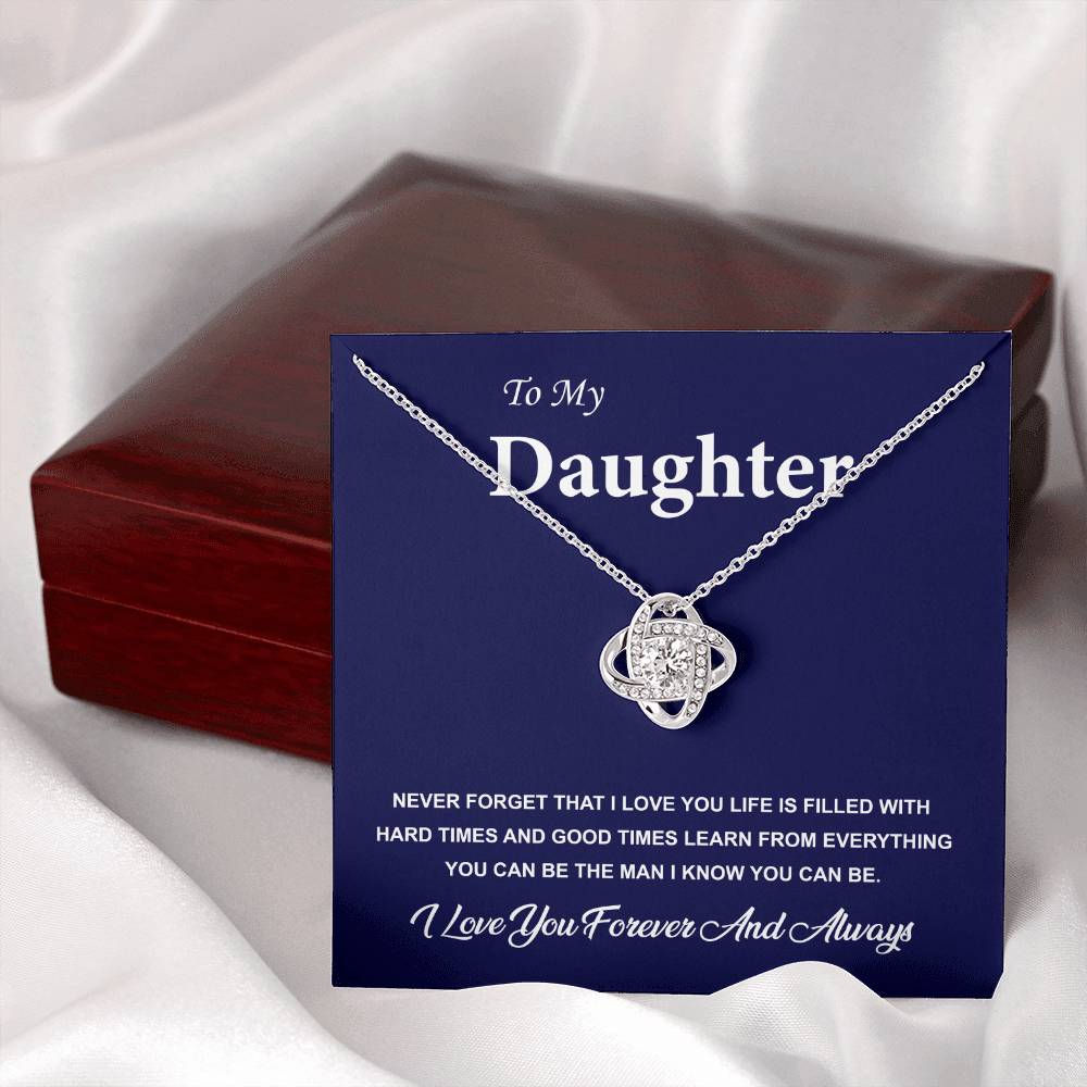 Love Knot Necklace Gift from Dad to Daughter