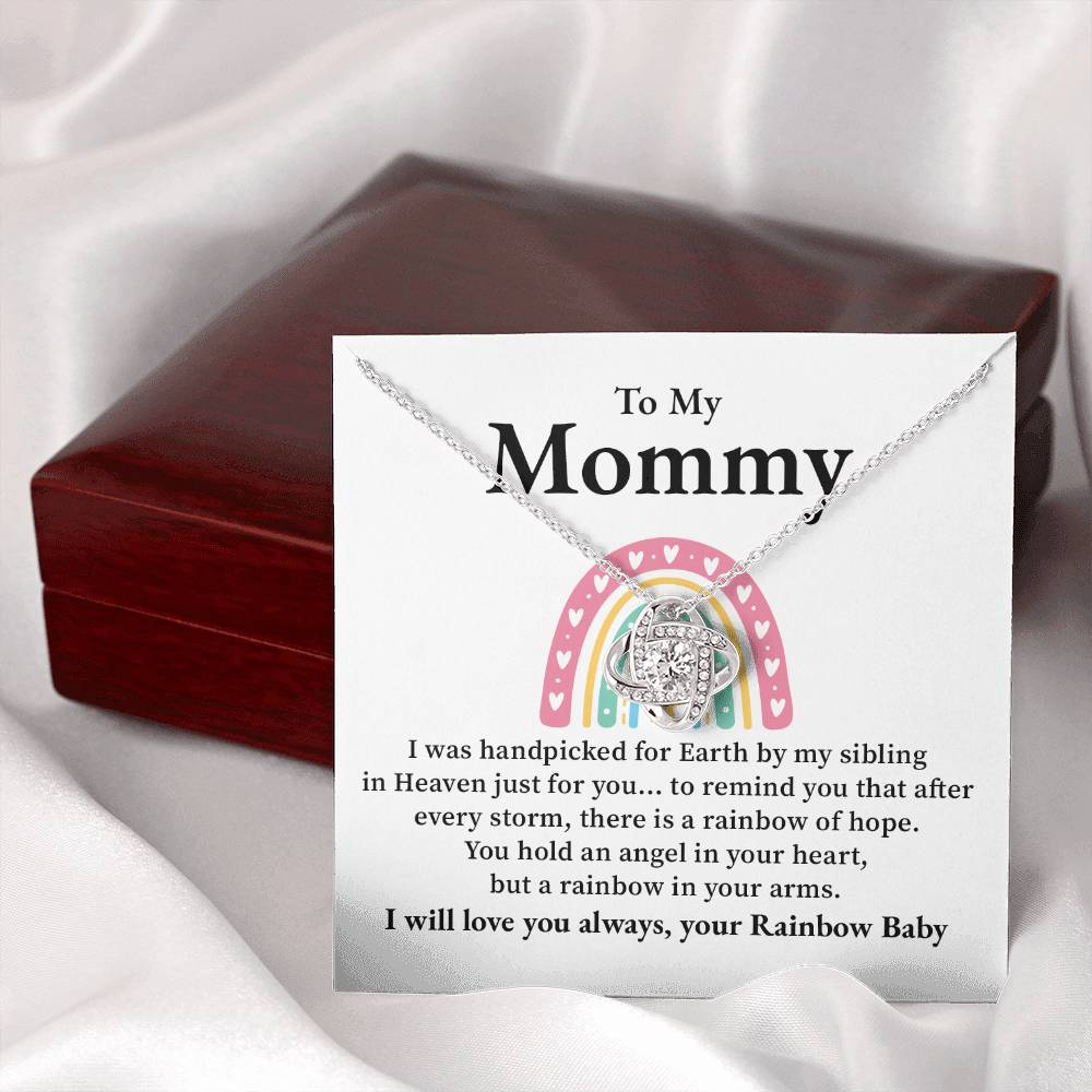 To My Mommy, Necklace Gift For Mom With Message Card