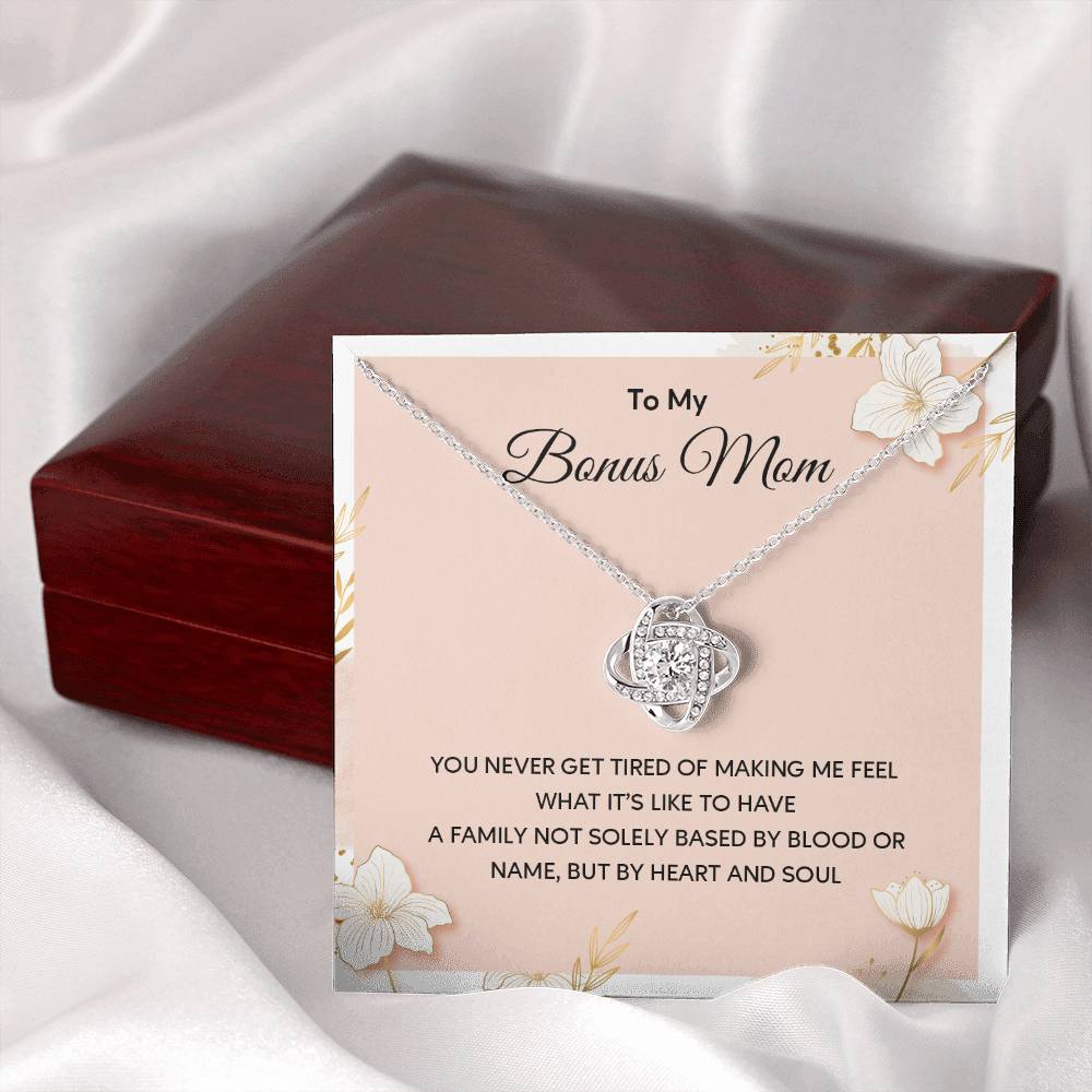 Bonus Mom Necklace Gift With Message Card
