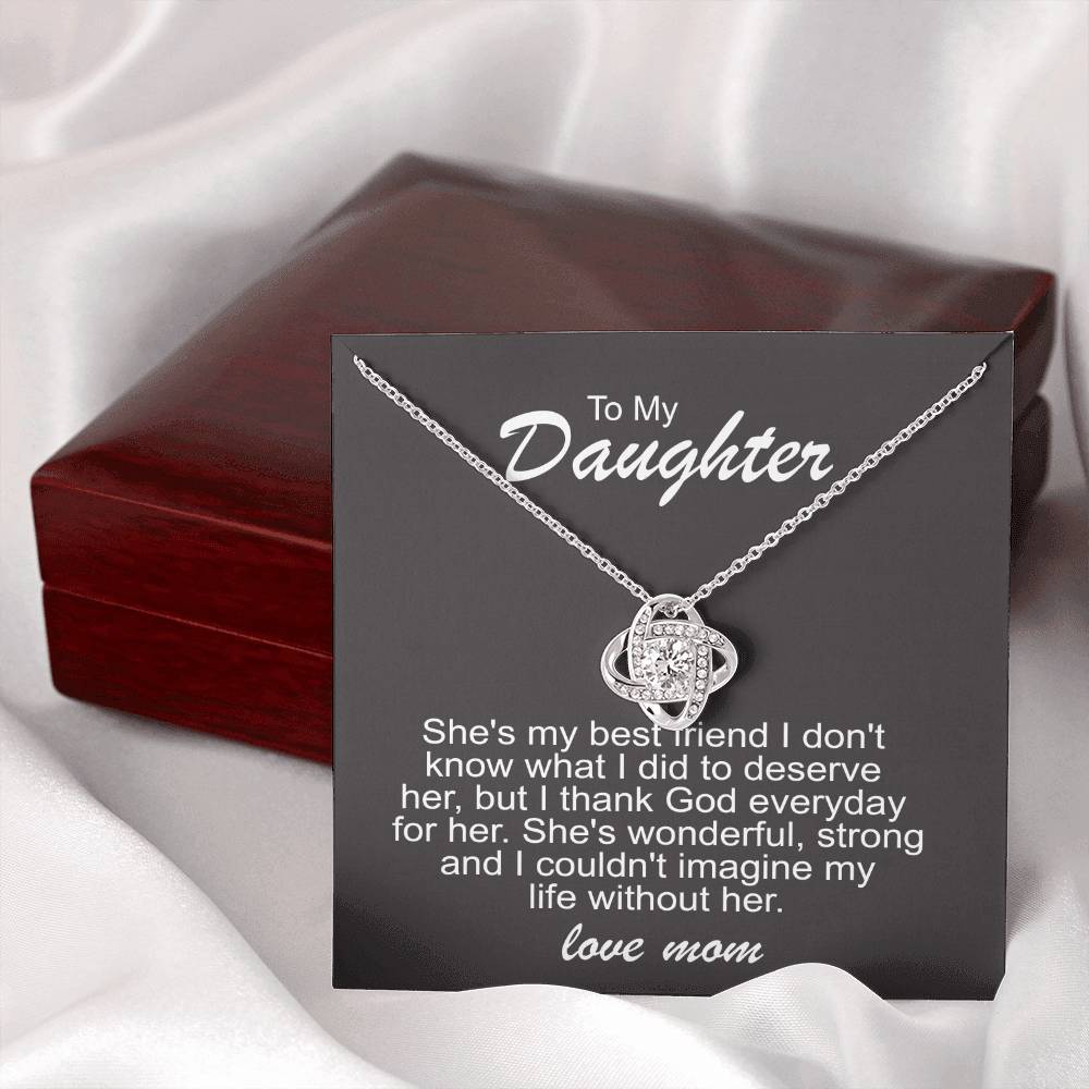 Daughter Necklace from Mom – Strong & Loved Gift