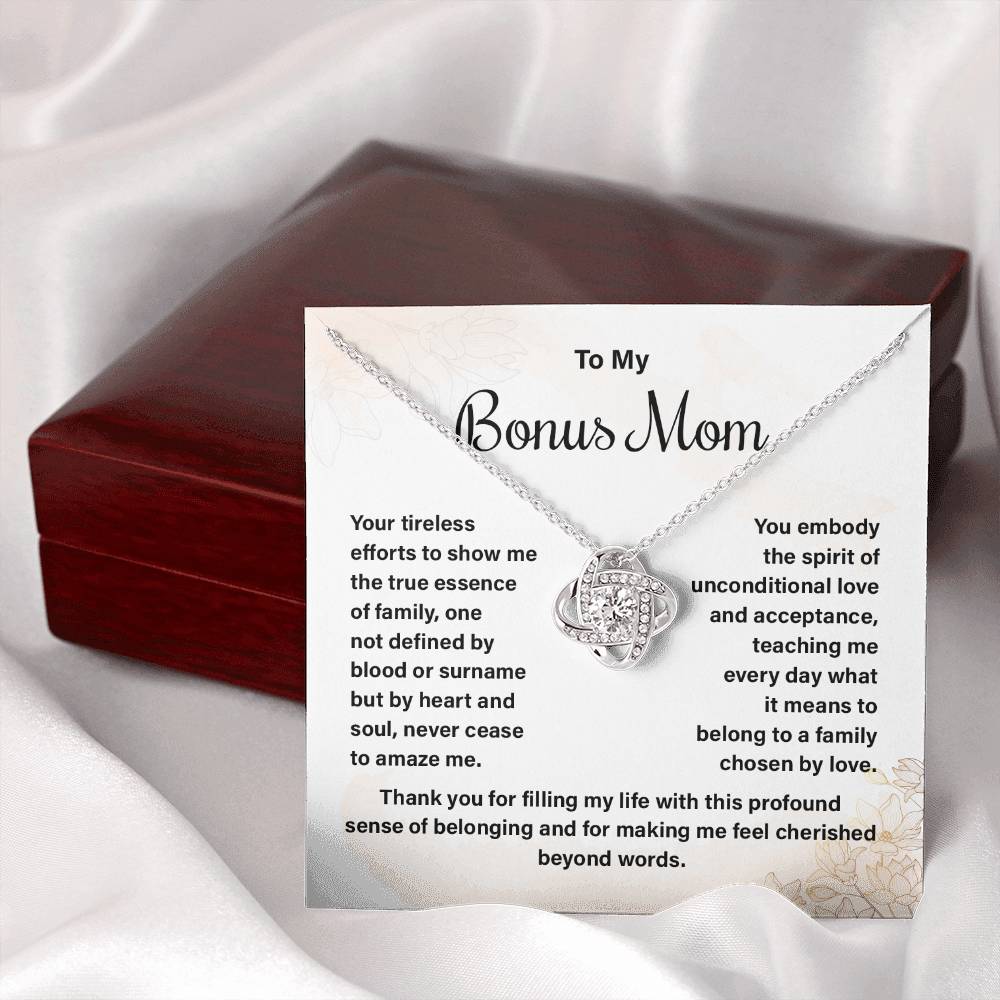 Bonus Mom Necklace from Daughter – Heartfelt Message Gift
