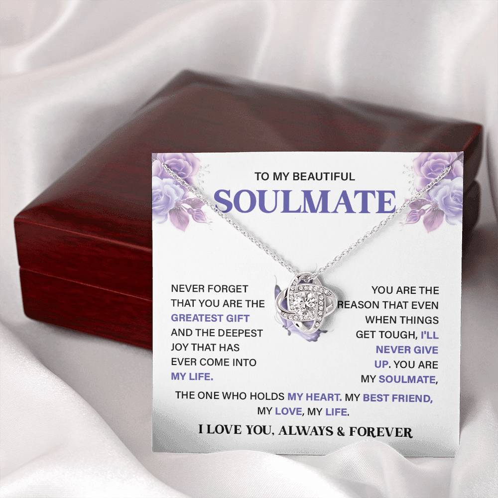 Soulmate Necklace Gift for Her – Card & Gift Box