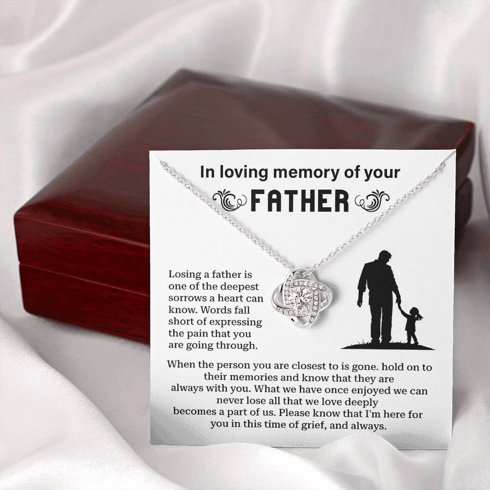 In Loving Memory Of Your Father Memorial Necklace Gift Sentimental Jewelry For Loss Of Father Emotional Keepsake For Remembrance Jewelry Gift For Memorial Special Gift For Grieving Family Unique Gift For Remembrance Emotional Connection Necklace