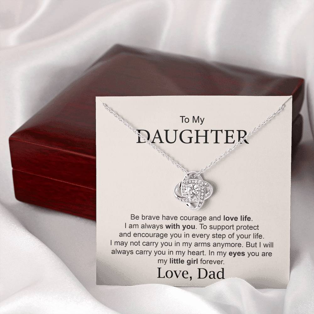 Daughter Gift from Dad – Courage & Love Life Necklace