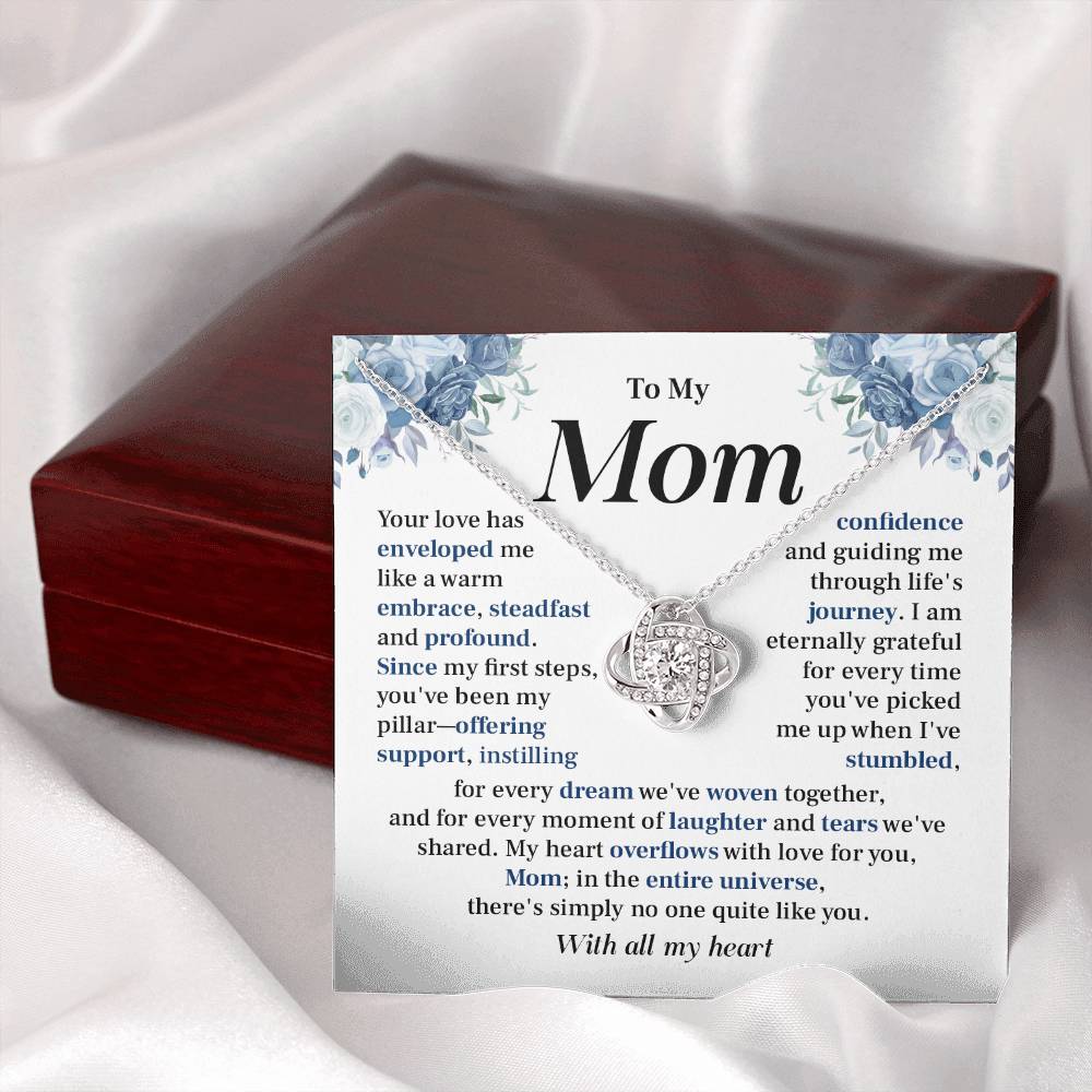 To My Mom Necklace Gift with Message from Daughter