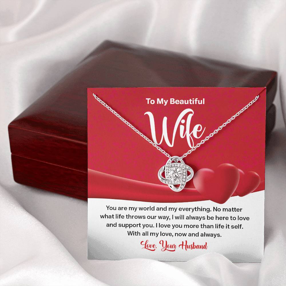 Wife Necklace Gift from Husband – Message Card Box