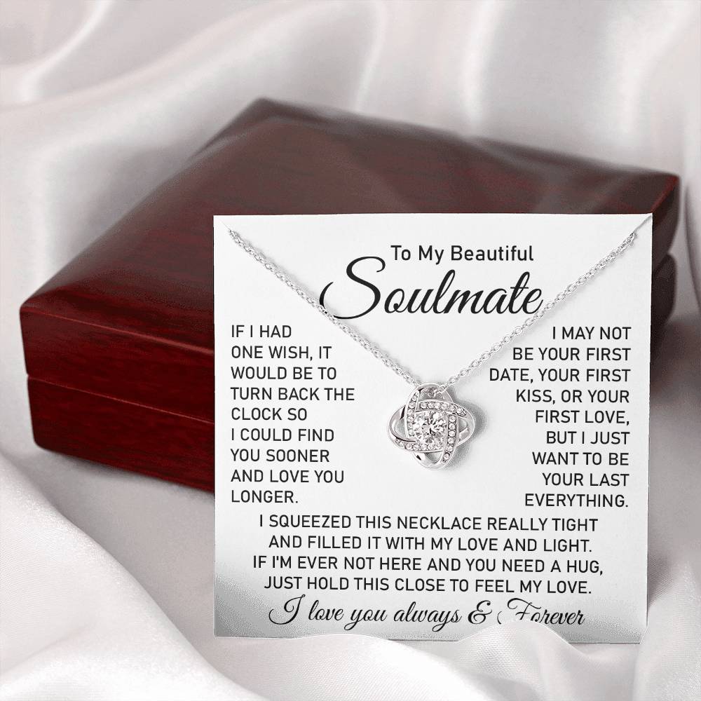 Soulmate Necklace with Romantic Keepsake Message