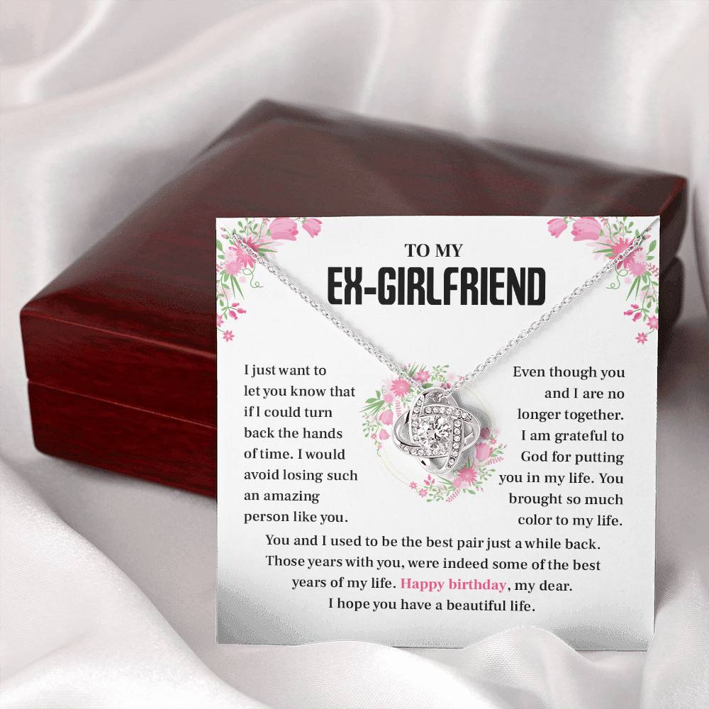 Ex-Girlfriend Birthday Necklace with Apology Card