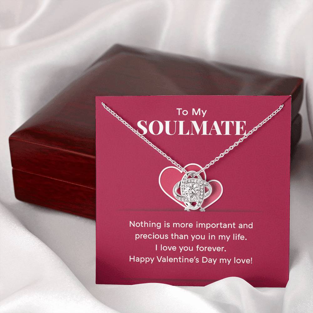 Soulmate Valentine's Necklace Gift with Gift Box