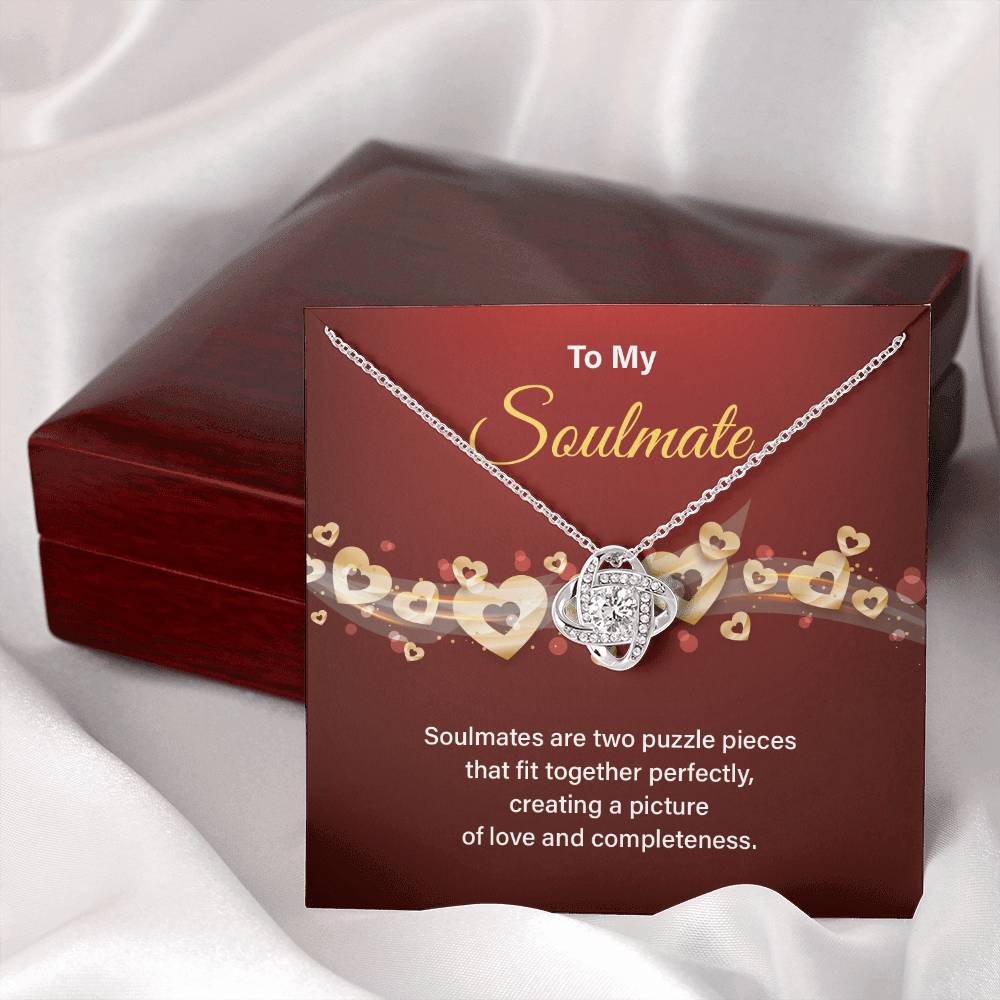 Soulmate Necklace Gift for Her – Gift Box & Card