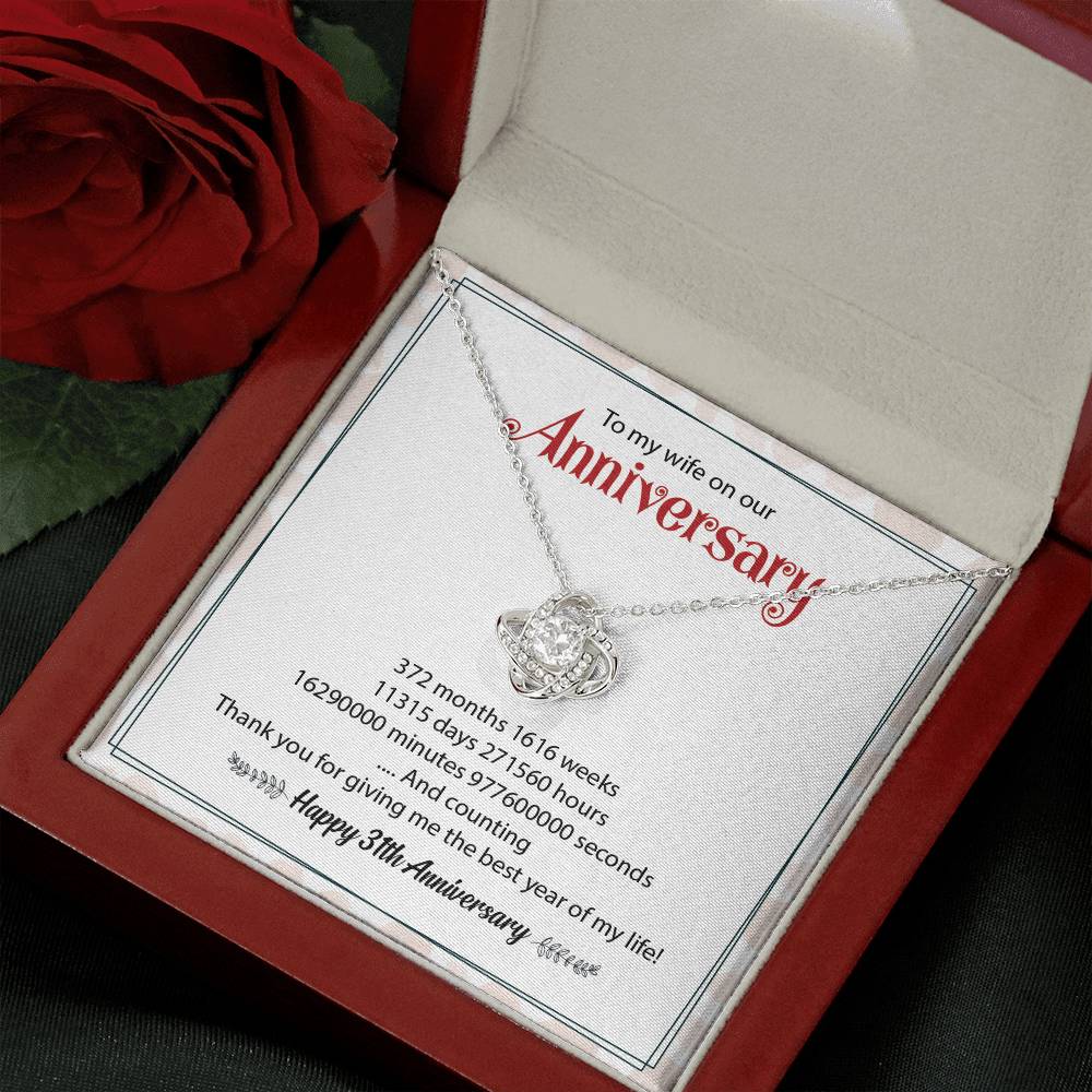 To My Wife On Our Happy 31th Anniversary Thank You For Give Me The Best Year Of My Life