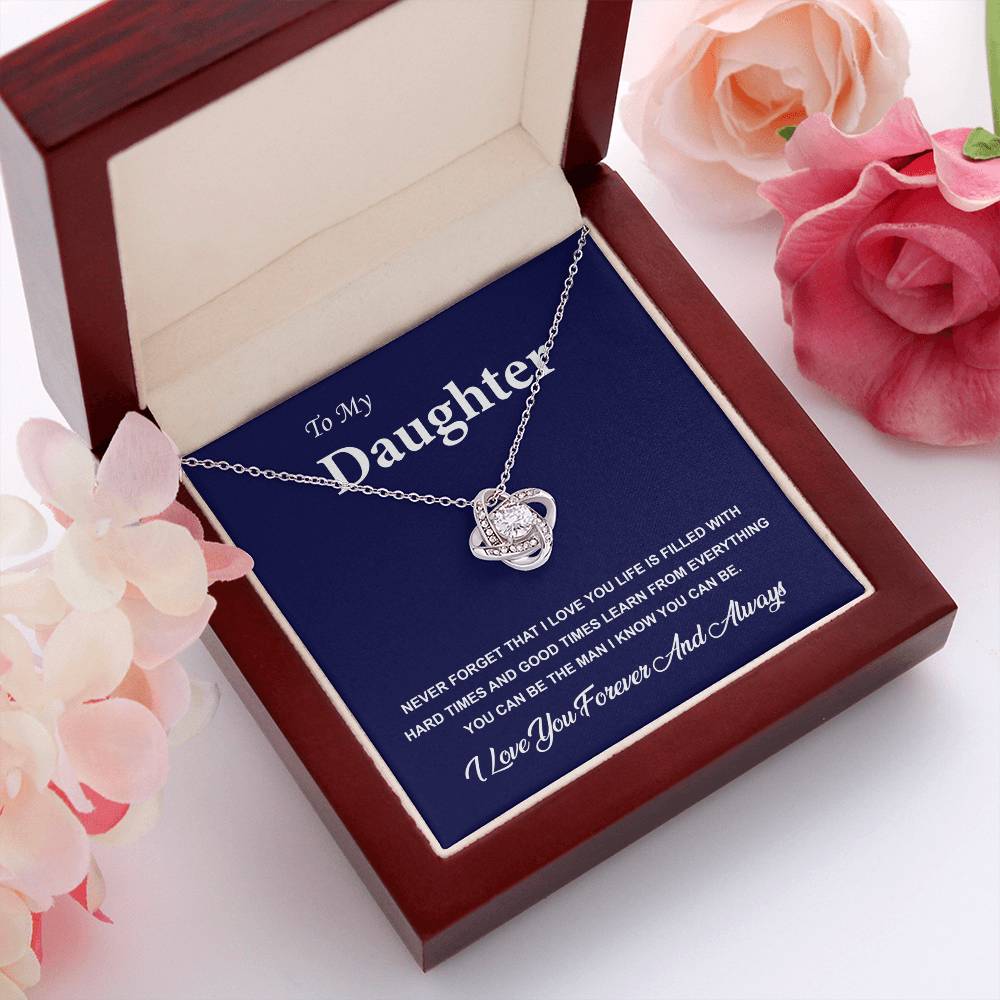 Love Knot Necklace Gift from Dad to Daughter