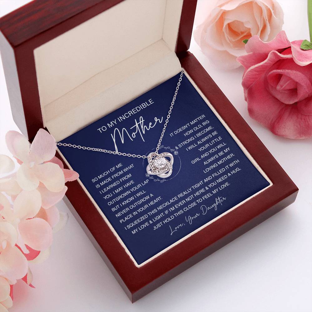 Mom Necklace Gift From Daughter With Loving Note & Box