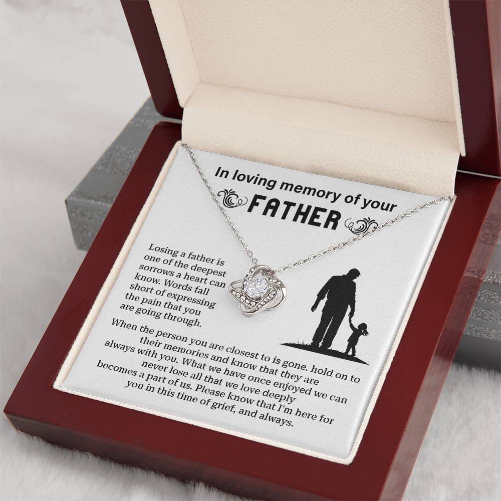 In Loving Memory Of Your Father Memorial Necklace Gift Sentimental Jewelry For Loss Of Father Emotional Keepsake For Remembrance Jewelry Gift For Memorial Special Gift For Grieving Family Unique Gift For Remembrance Emotional Connection Necklace
