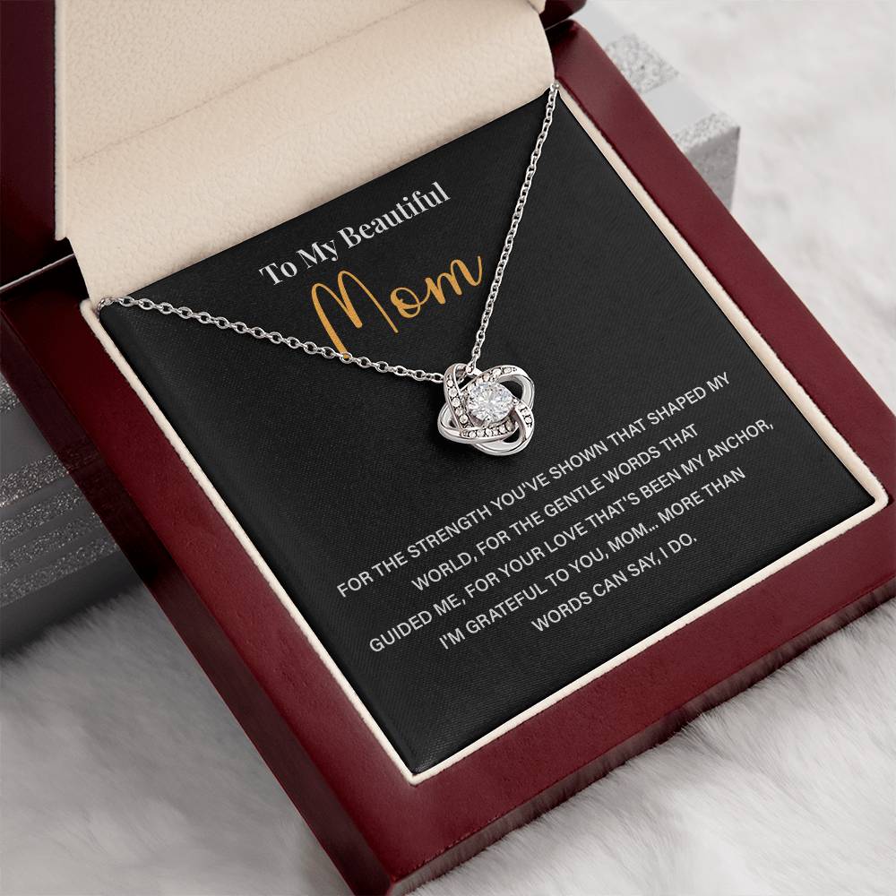 Mom Necklace Gift From Child With Thank You Message