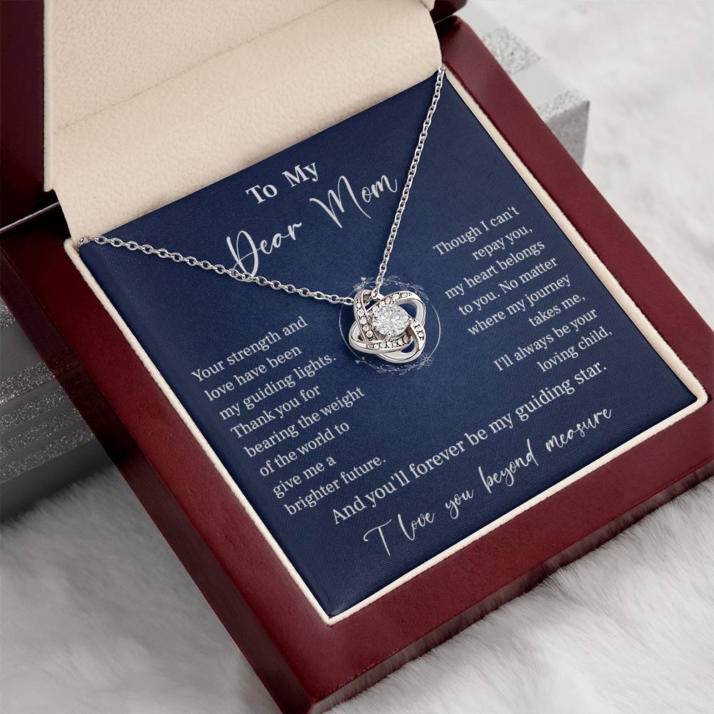 To My Mom Necklace Gift – Guiding Star Message Card from Daughter or Son