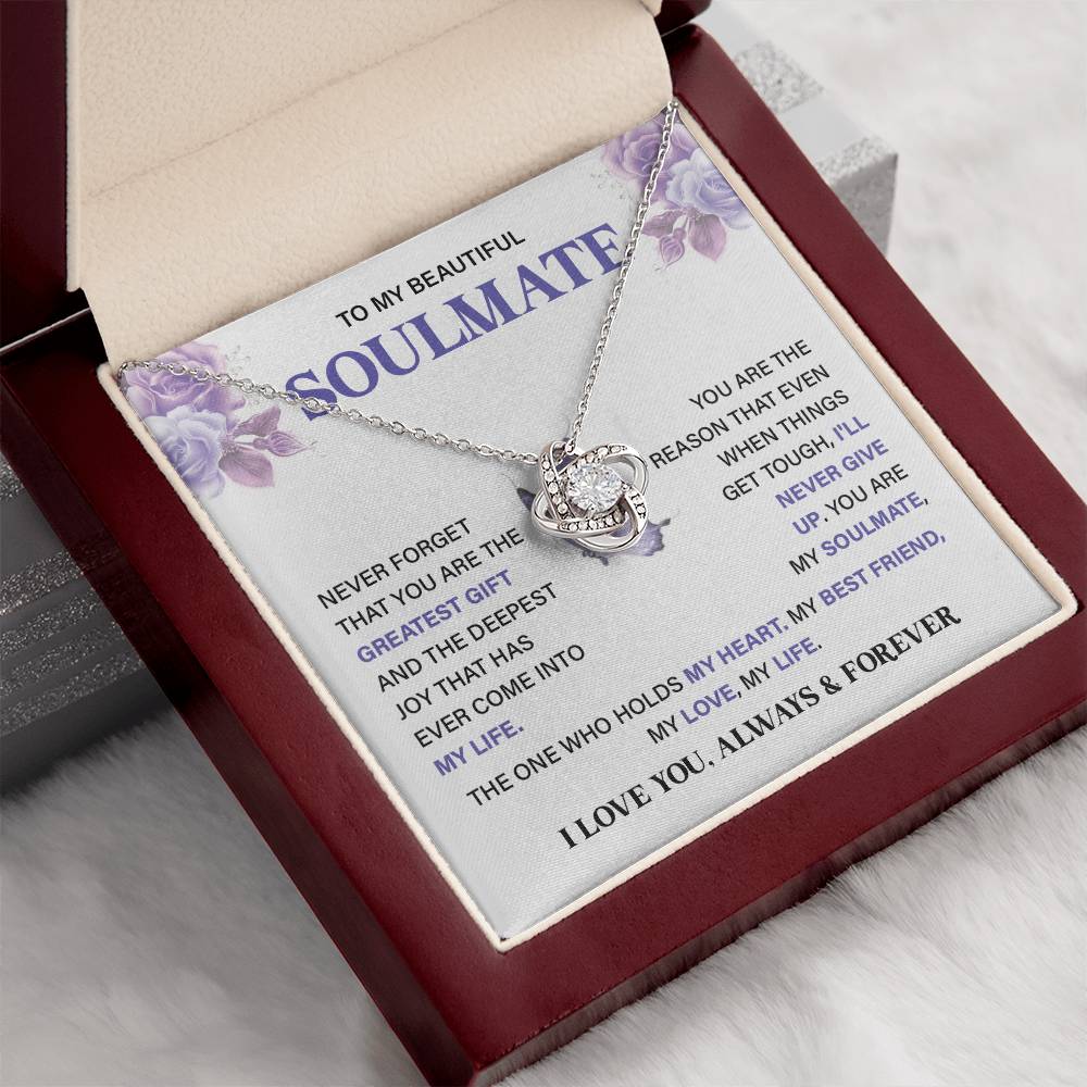 Soulmate Necklace Gift for Her – Card & Gift Box