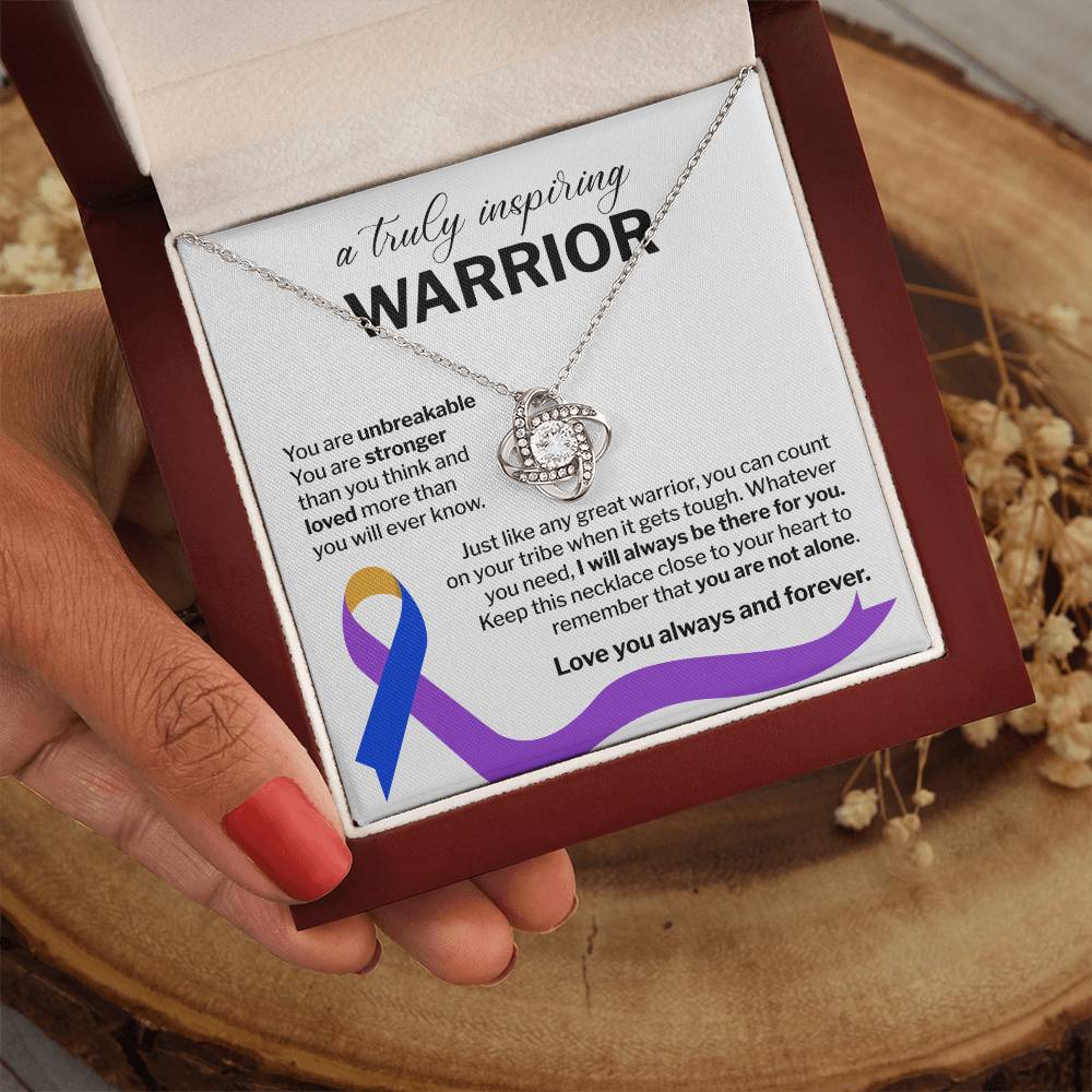 Inspiring Warrior Necklace Gift with Message Card