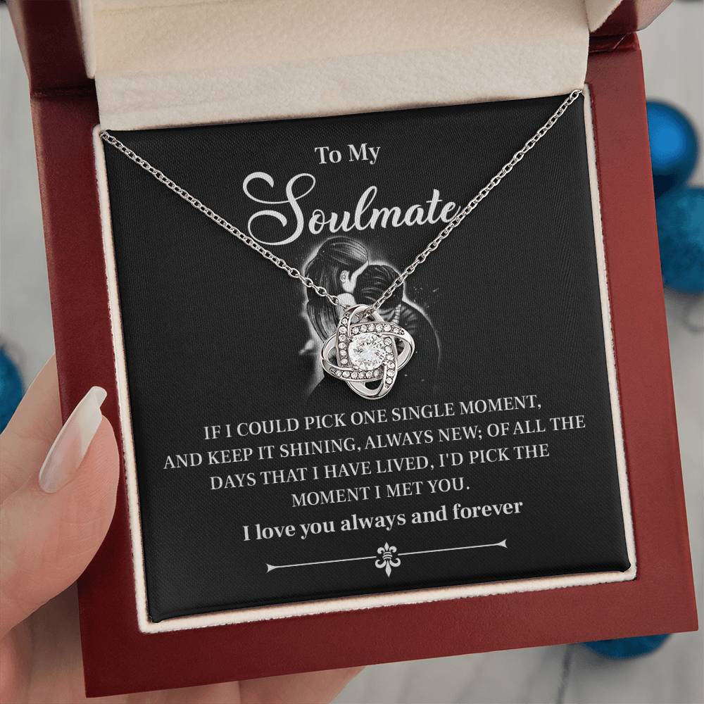 Soulmate Necklace Gift for Her – with Message Card