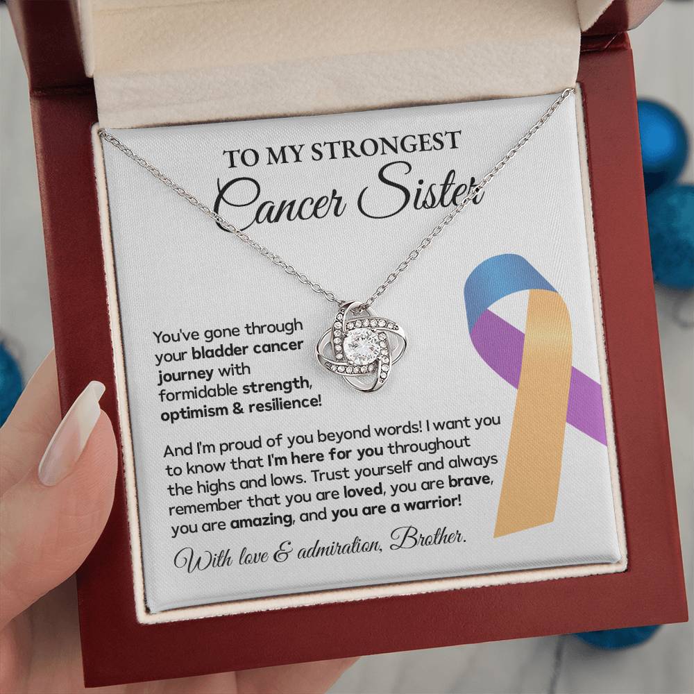 Bladder Cancer Sister Gift from Brother – Message Card