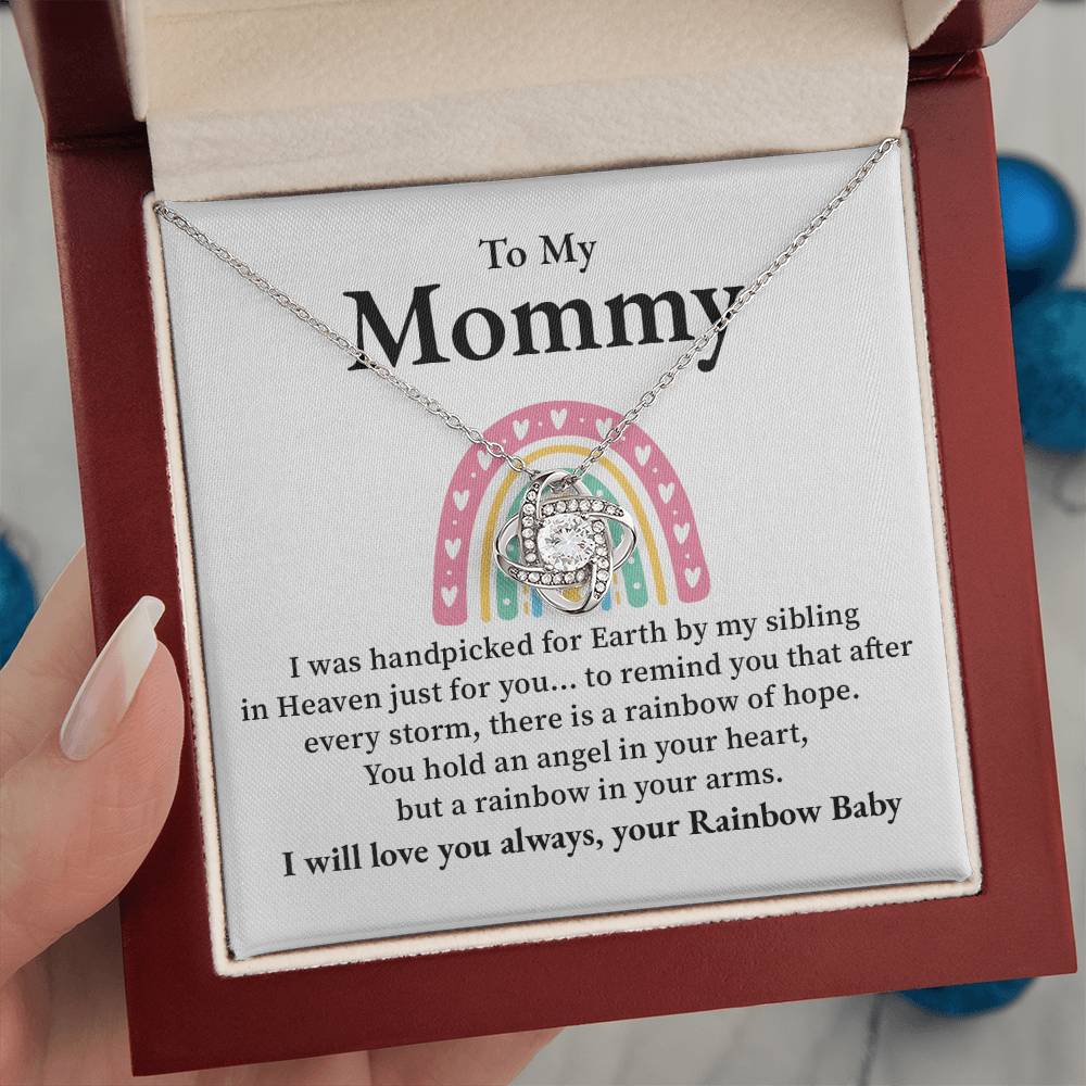 To My Mommy, Necklace Gift For Mom With Message Card