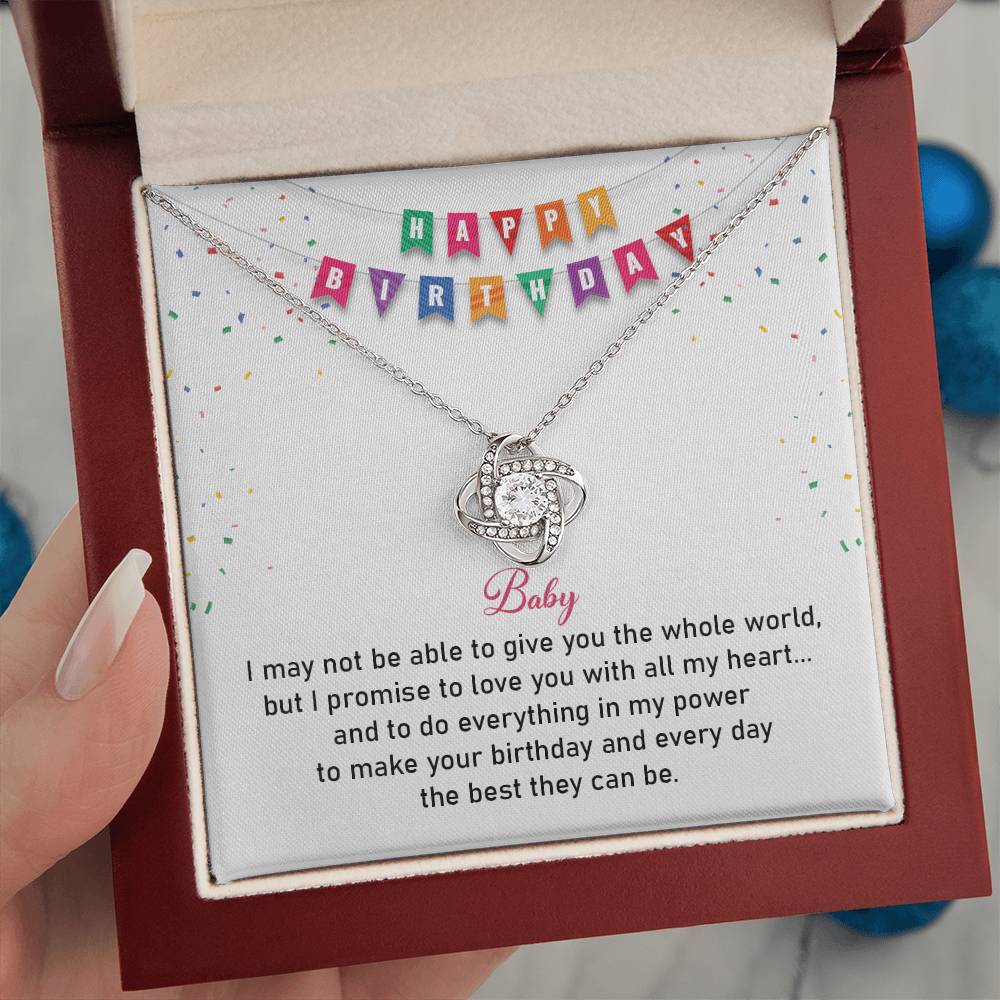 Birthday Necklace Gift for Girlfriend with Love Card
