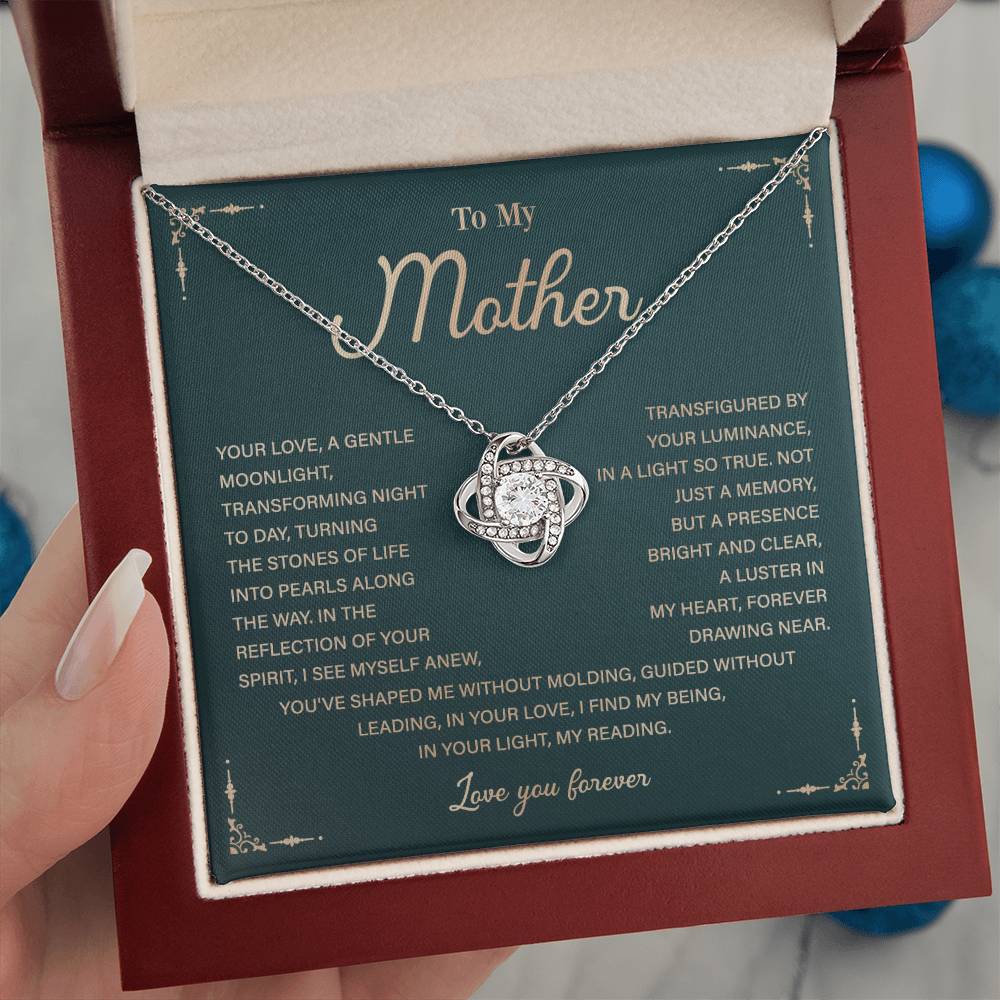 To My Mother Necklace Gift with Heartfelt Message Card
