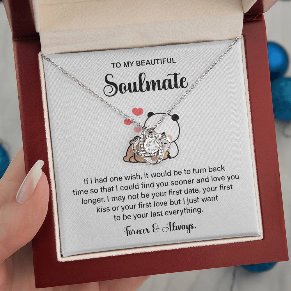 Soulmate Gift Necklace for Her – with Message Card