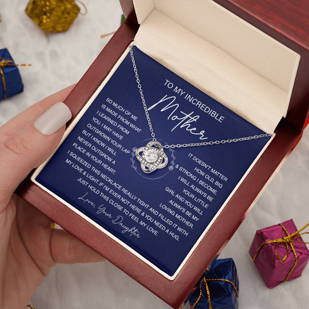 Mom Necklace Gift From Daughter With Loving Note & Box
