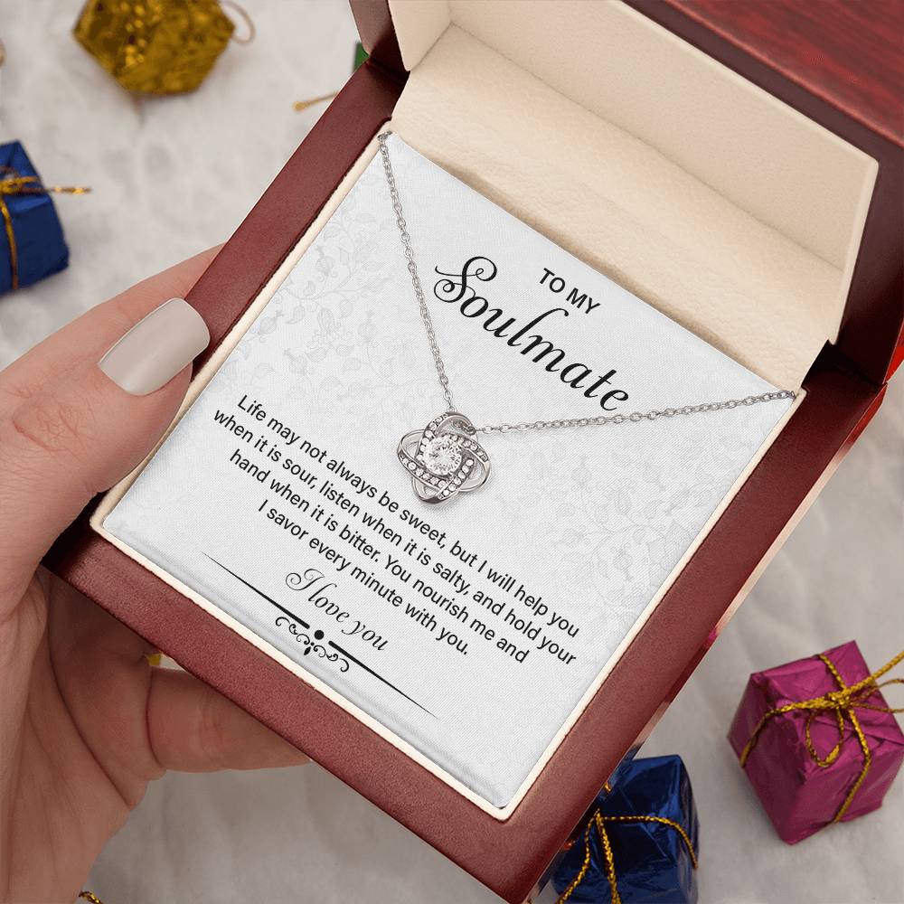 Soulmate Necklace Gift for Her – Card & Gift Box