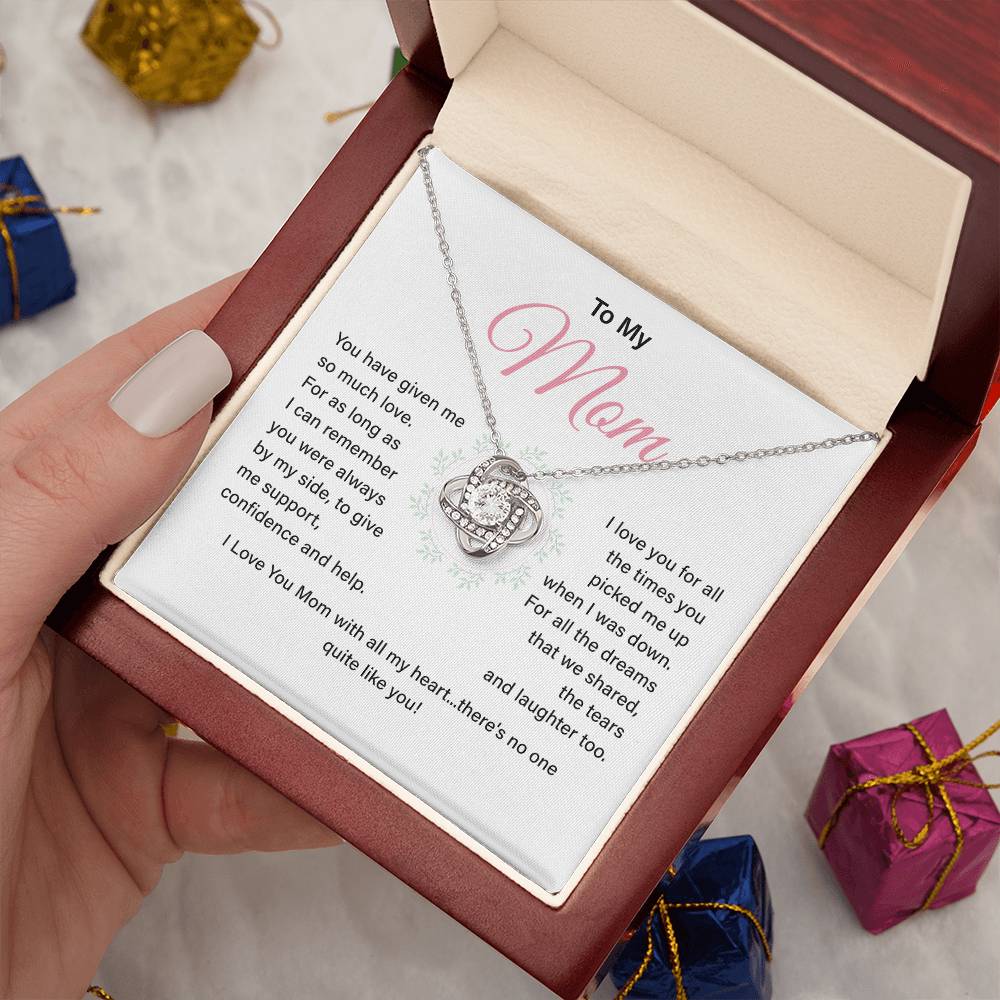 Mom Necklace Gift From Child With Heartfelt Message Card