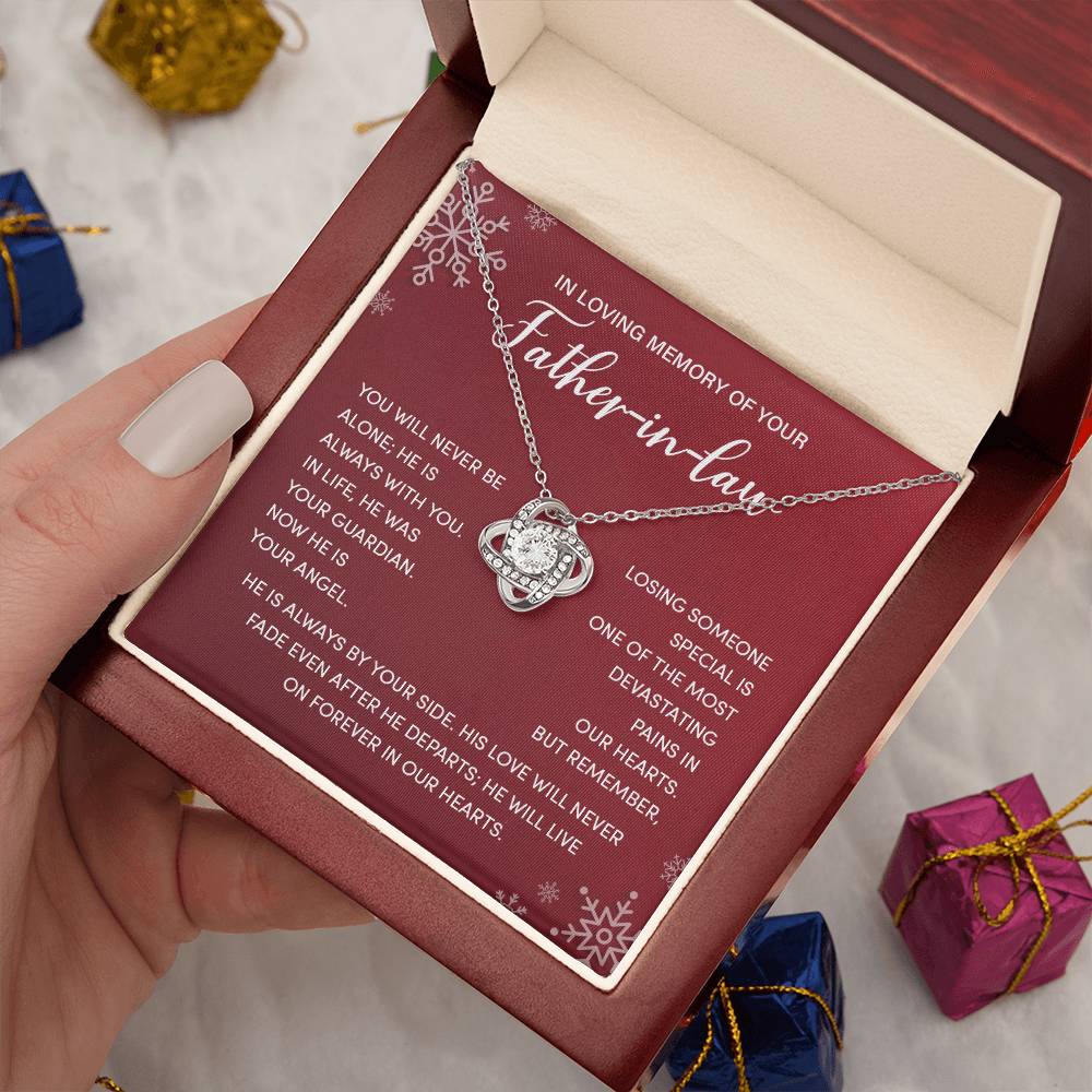 Christmas Memorial Necklace for Father-in-Law