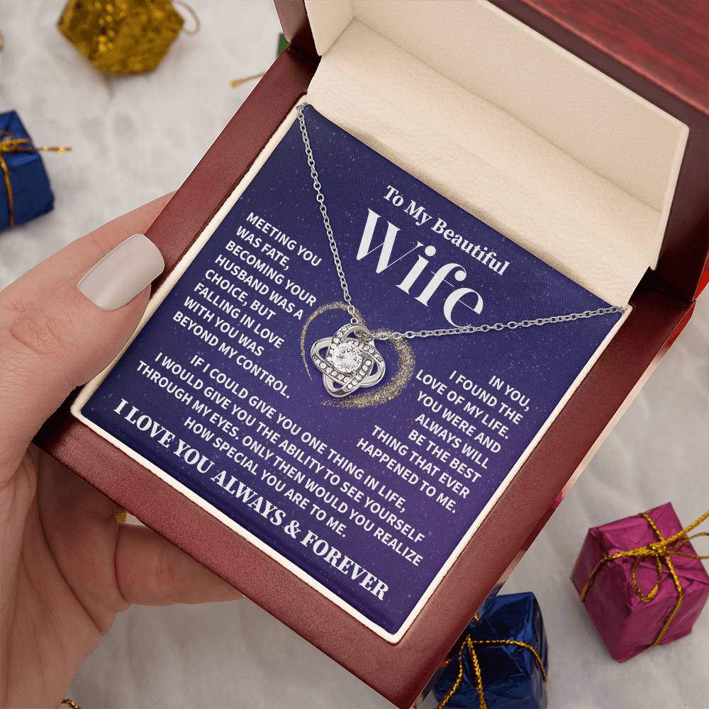 Wife Necklace Gift With Forever Love Pendant for Her