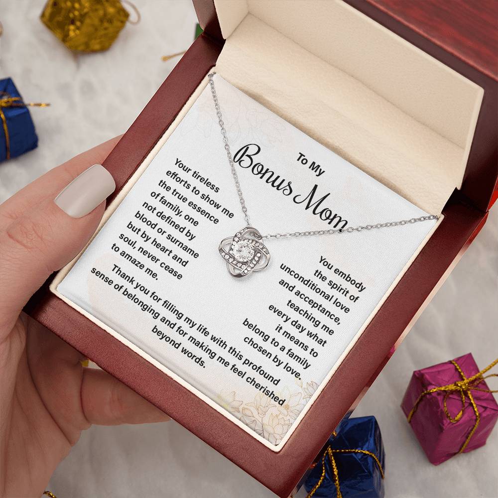 Bonus Mom Necklace from Daughter – Heartfelt Message Gift