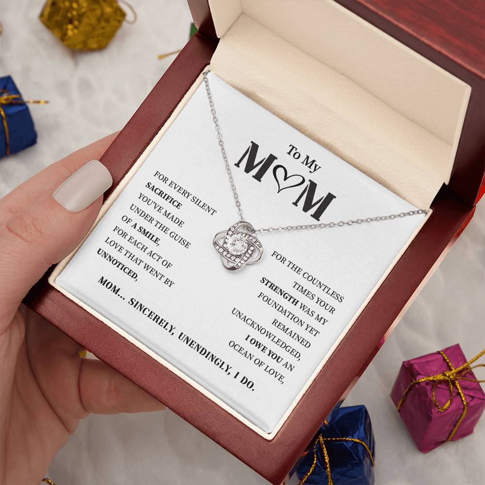 Necklace Gift for Mom with Heartfelt Appreciation Note