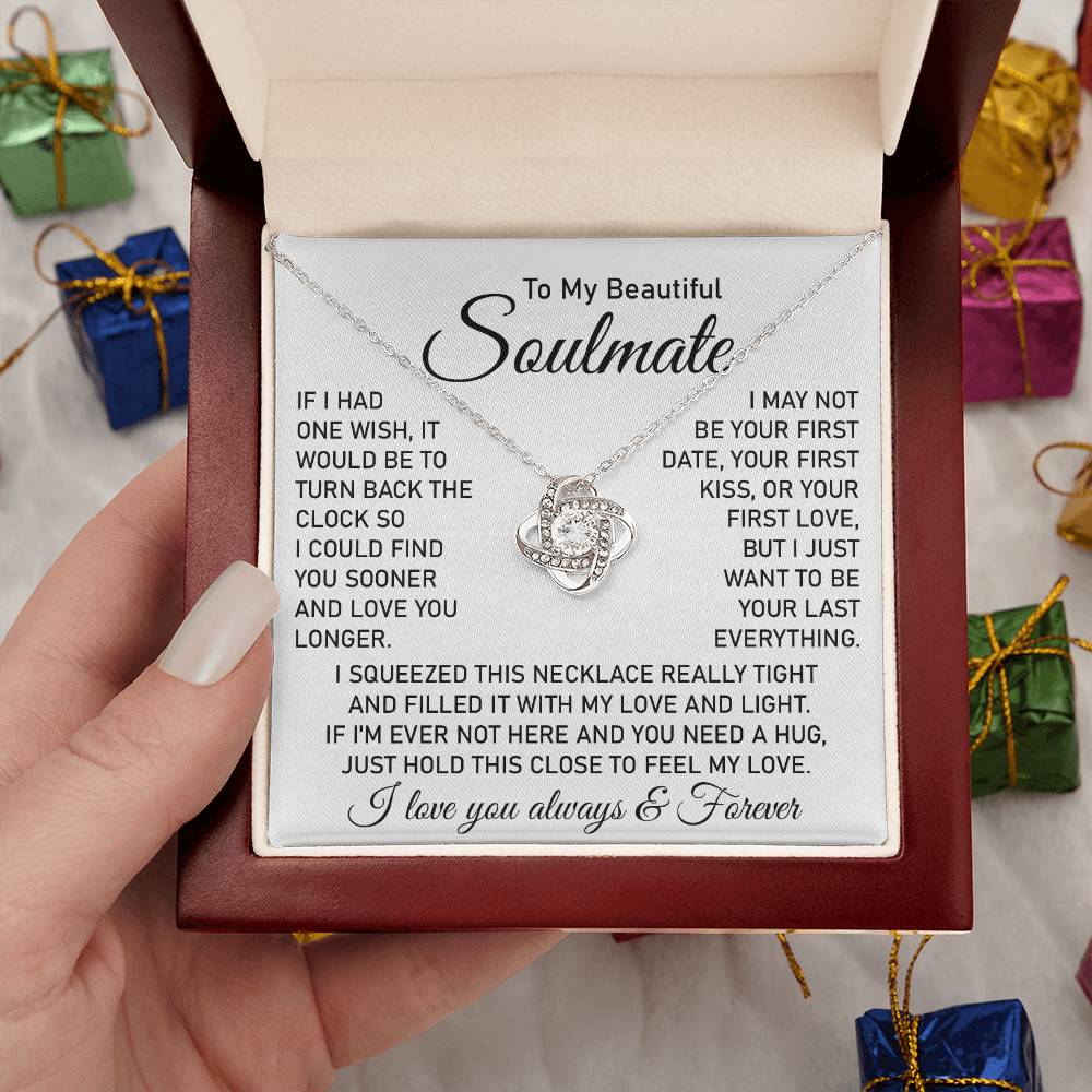 Soulmate Necklace with Romantic Keepsake Message