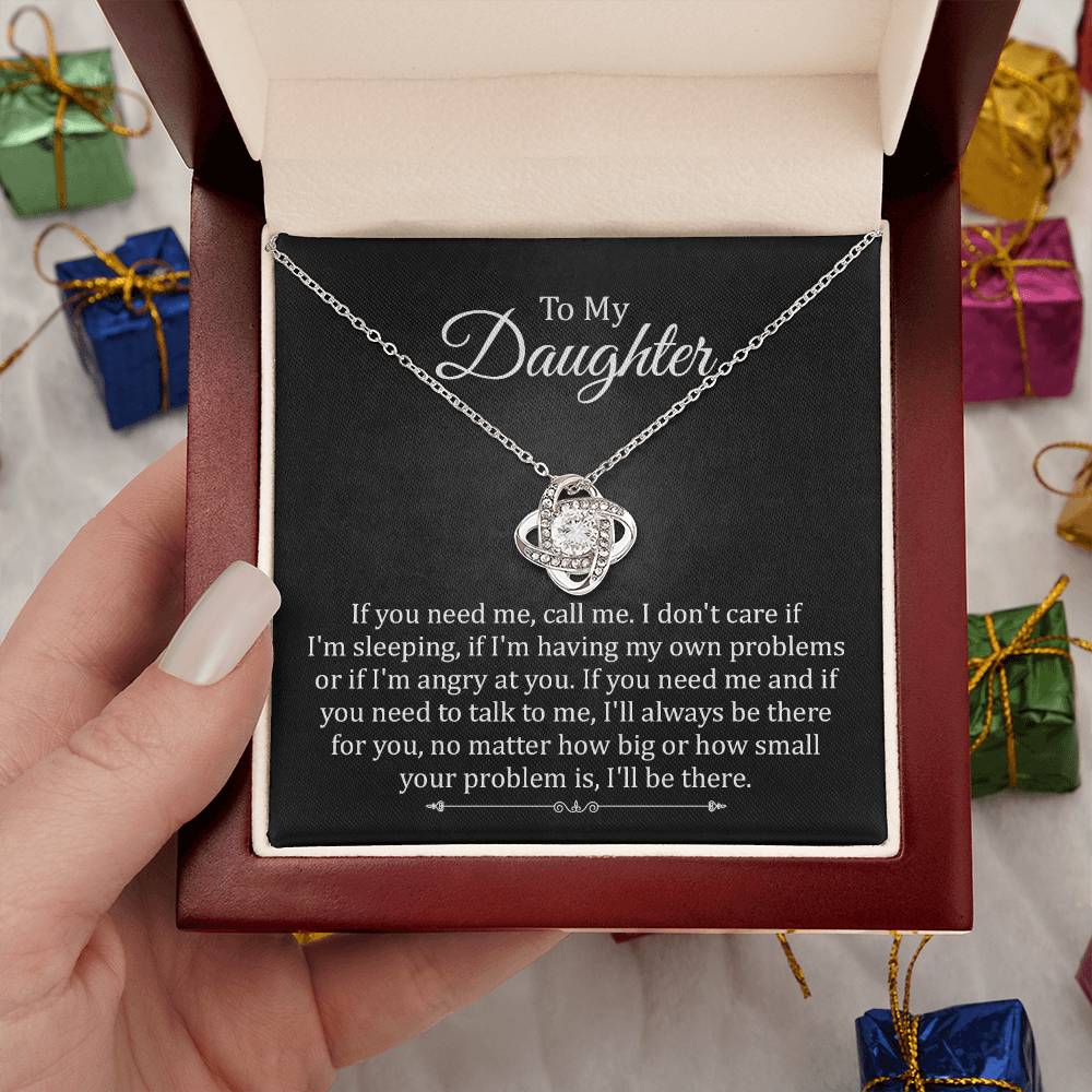 Daughter Necklace with I'll Be There Always Message