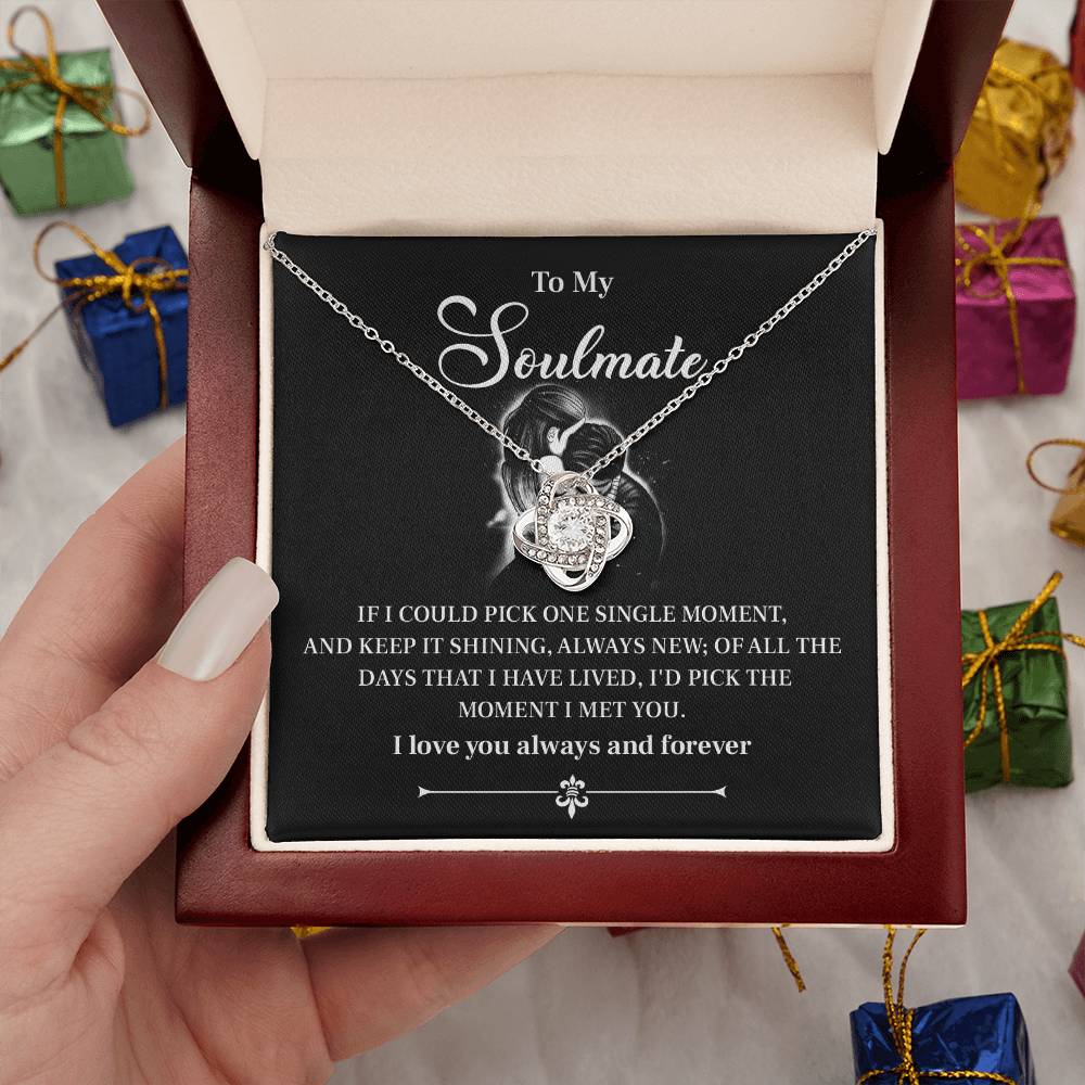 Soulmate Necklace Gift for Her – with Message Card