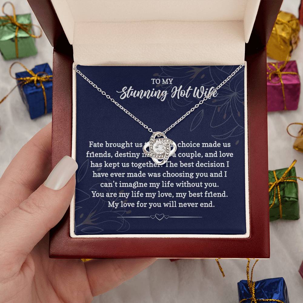 Necklace Gift for Wife from Husband with Love Card