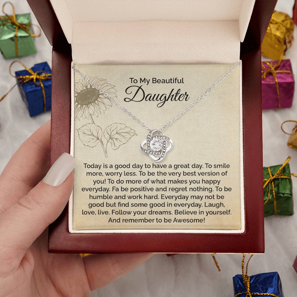 Inspirational Daughter Necklace Gift from Mom or Dad