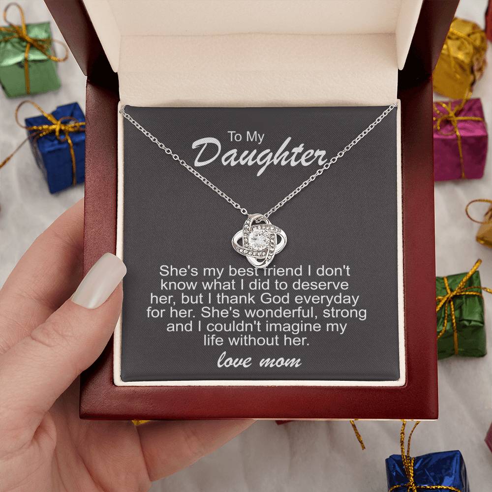 Daughter Necklace from Mom – Strong & Loved Gift